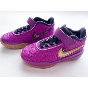 Kid’s Nike Lebron Pink Diamond Collection Purple and Gold Size 11c